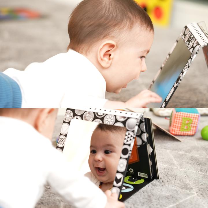 Produktbild DoerKids Tummy Time Bodenspiegel + Baby Lernkarten (Deutsch, Französisch, Italienisch, Englisch)