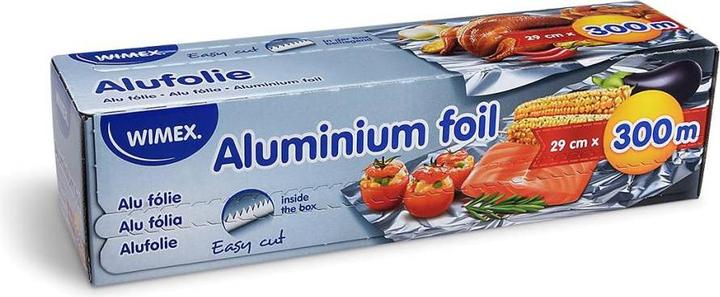 Produktbild Wimex.eu Alufolie 10,5µm 29cm x 300m im Spenderkarton mit Säge - 1 Stück (1 x)