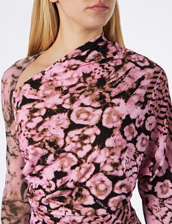 Image du produit Pinko Robe Artemide jersey imprimé, corail scanner tule, non déformable (L)