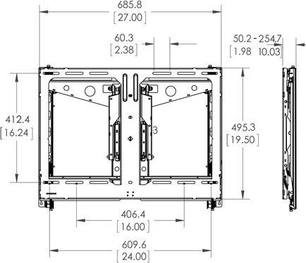 Produktbild Vogels Professional PFW 6880 - Befestigungskit für Videoleinwand - Schwarz (37"-65") (Wand, 45.50 kg, 37" - 65")
