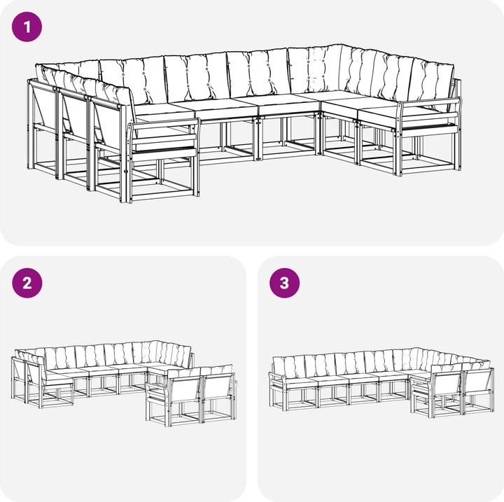 Produktbild vidaXL Outdoor-Sofagarnitur