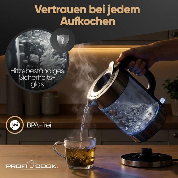 Actual product image Proficook Glaswasserkocher1,7L (1.70 l)