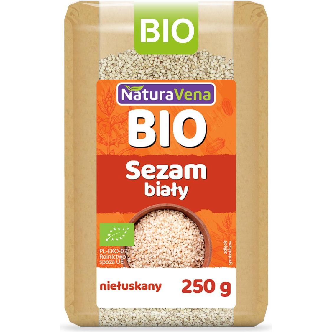 NaturaVena, Semi, Semi di sesamo bianchi non linterizzati biologici 250 g - Naturaven