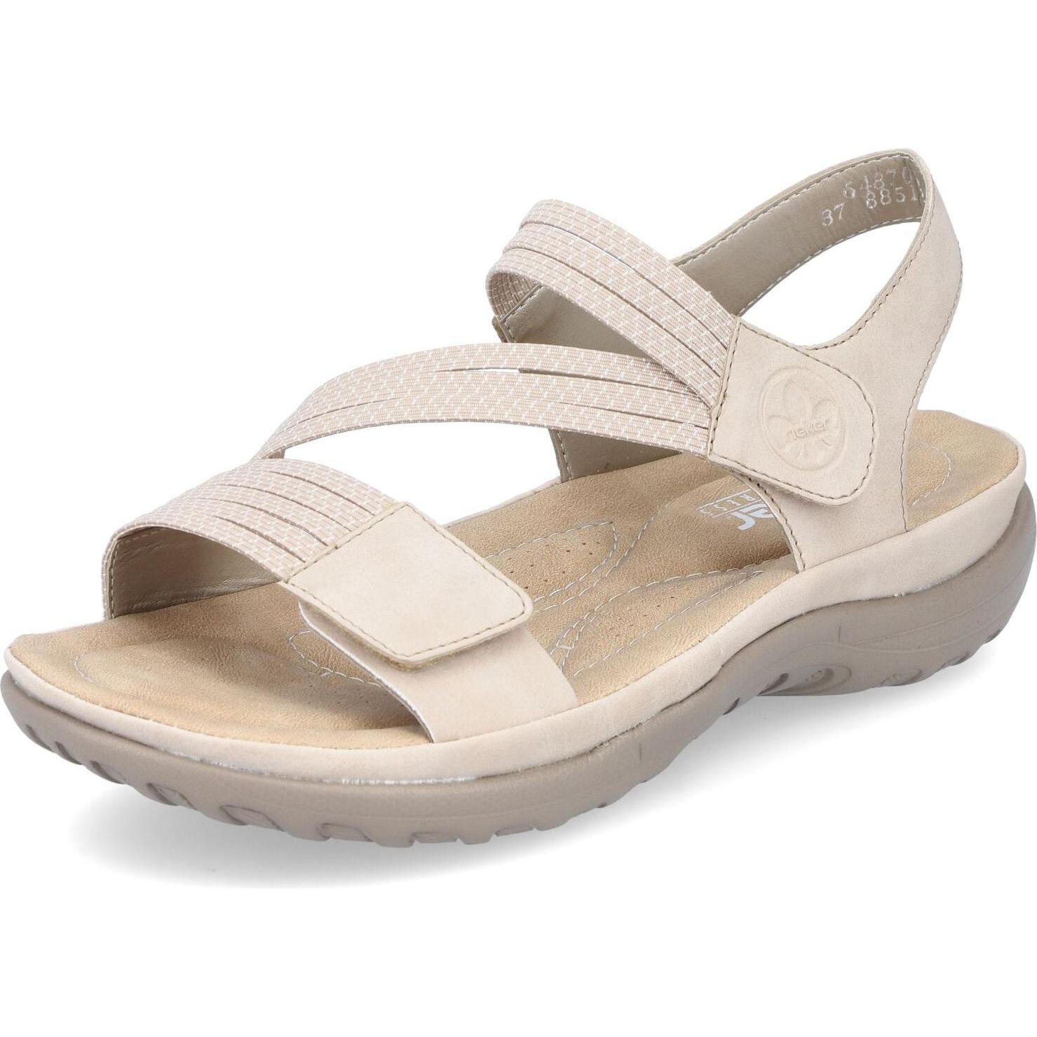 Rieker, Damen, Sandalen, 64870 - 58259, Beige, (37)