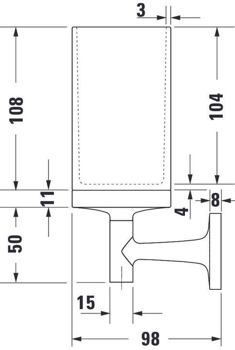 Nutritional values and ingredients Duravit Glass holder STARCK T incl. glass white matt chrome