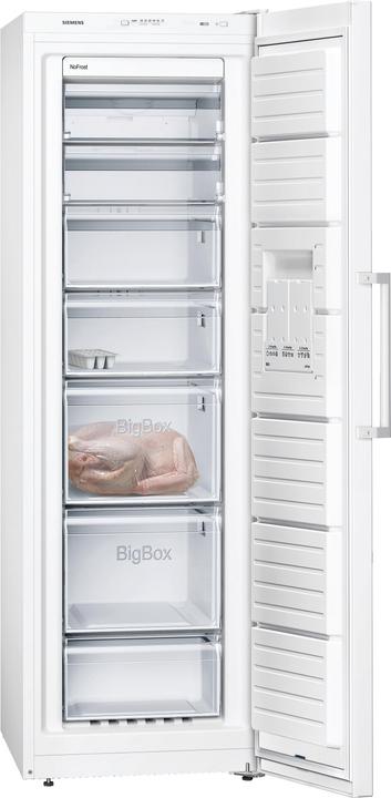 Actual product image Siemens iQ300, Freistehender Gefrierschrank, 186 x 60 cm, Weiss, GS36NVWEV, ID GS36NVWEV (Stand-alone, 242 l)