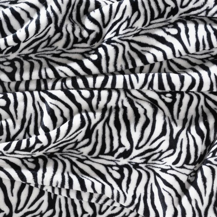 Image du produit VBS Tissu polaire "fourrure animale zèbre", largeur 150 cm, vendu au mètre