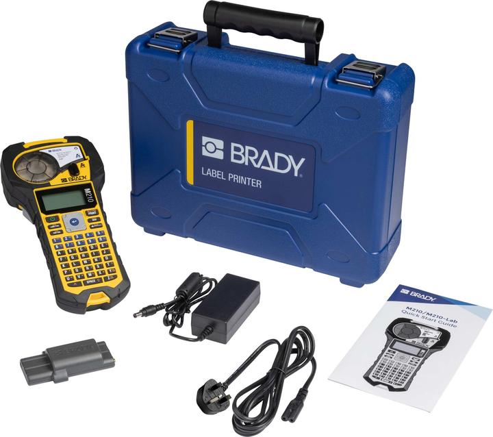 Brady M210-KIT UK, appareil mobile d'étiquetage, impression en continu et d'étiquettes, clavier ABC,