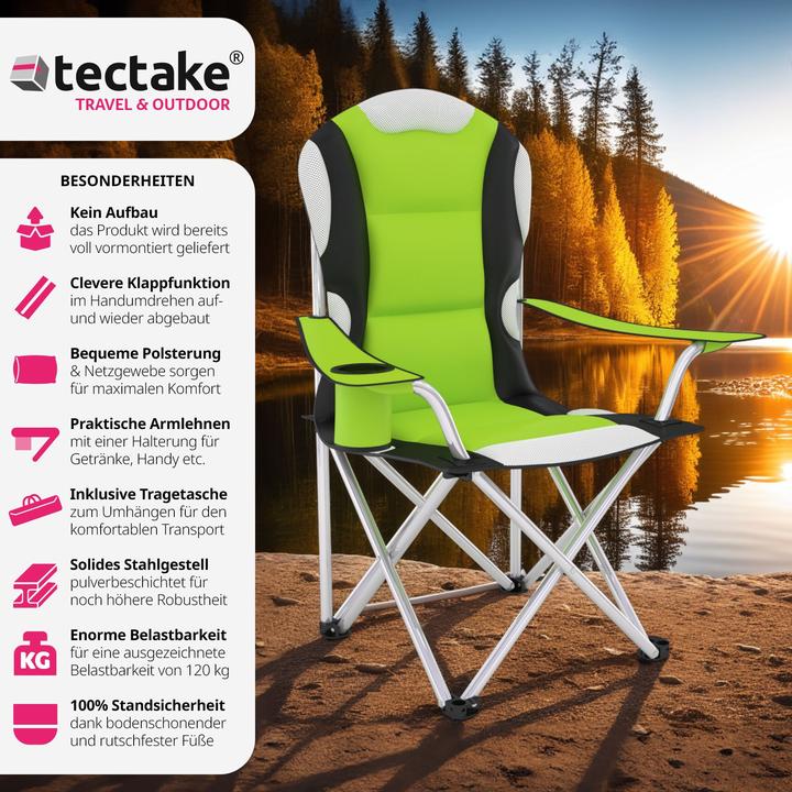 Produktbild tectake 2x Campingstuhl
