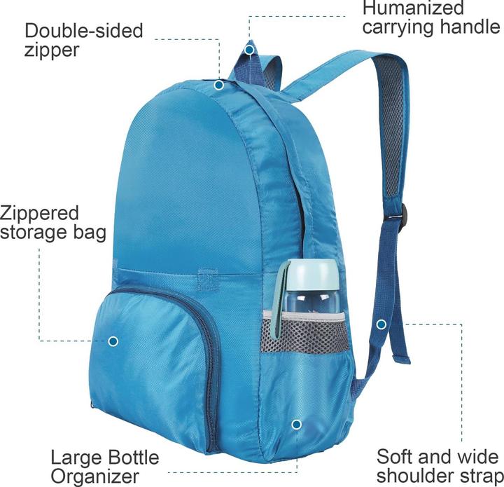 Produktbild Only-Bags.Store Faltbarer Rucksack Ultraleichter, wasserdichter Wanderrucksack Tagesrucksack (35 l)