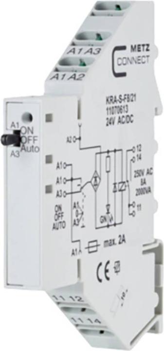 Actual product image Metz Connect KRA-S-F8/21 Power Relay Gray