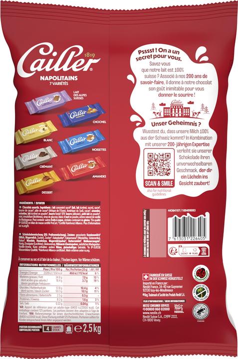 Actual product image Cailler Napolitains Mischung (2590 g)