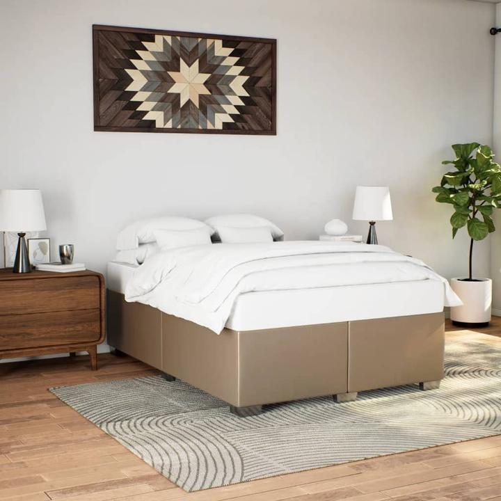 Actual product image vidaXL Faux leather bed frame (140 x 200)