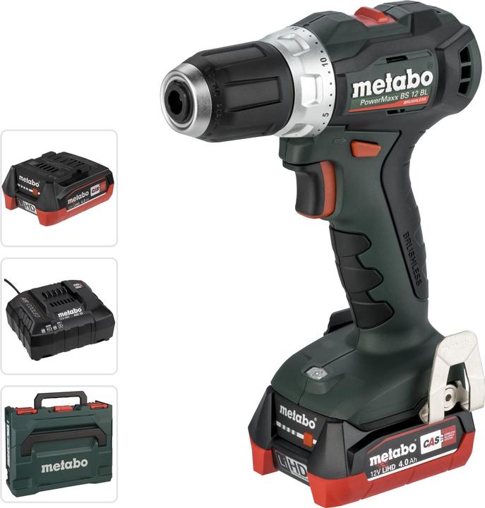 Image du produit Metabo PowerMaxx BS 12 BL (2x 4, 2x 4,0Ah (Perceuse-visseuse)