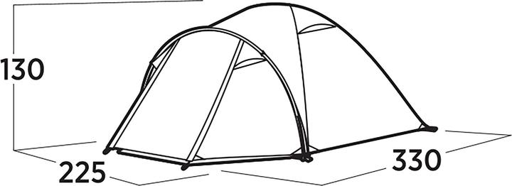 Productafbeelding Easy Camp Kuppelzelt Setesdal 4 (olivgr?n, mit Tunnel-Vorbau, Modell 2025) (4.60 kg, 4 personen)