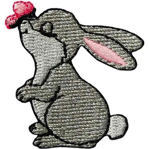 Mono Quick Hase mit Schmetterling, Applikationen, Grau