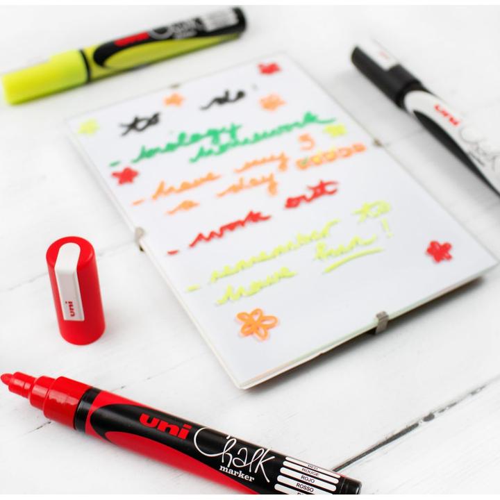 Produktbild Uni-ball Kreidemarker Chalk marker PWE5M/4 PF, 4er Etui (4x)