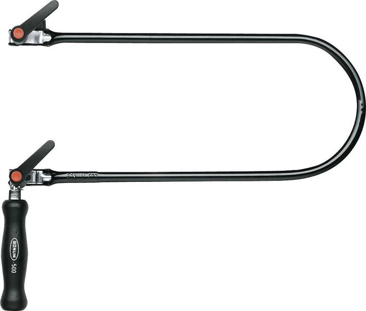 Actual product image Schiessel Pebaro tubular steel fretsaw bow with quick-clamping device 750K throat 320 mm