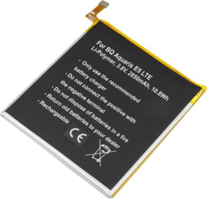 Actual product image Avizar Li-Polymer Akku 3.8V 2850mAh BQ Aquaris E5 LTE