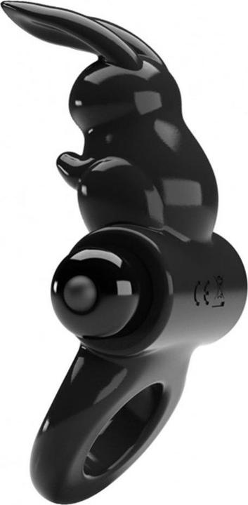 Actual product image Pretty Love - Exciting Rabbit Vibrator Ring 10 Vibrations Black (2.40 cm)