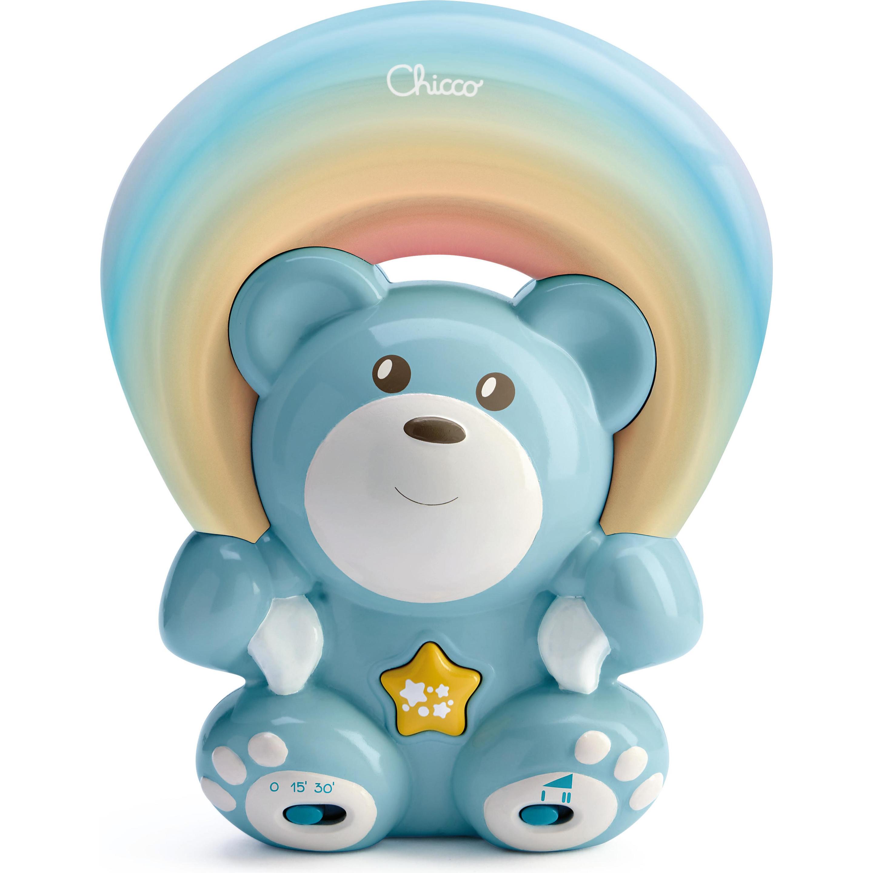 Chicco Blu Luce Notturna, Orso Proiettore Arcobaleno