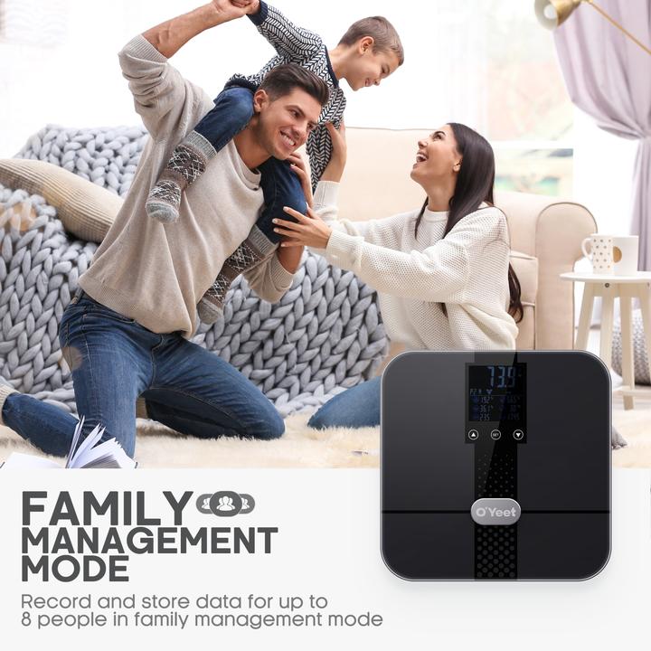 Produktbild OYeet O'Yeet Smarte Körperanalysewaage BS-OY02 Schwarz (180 kg)