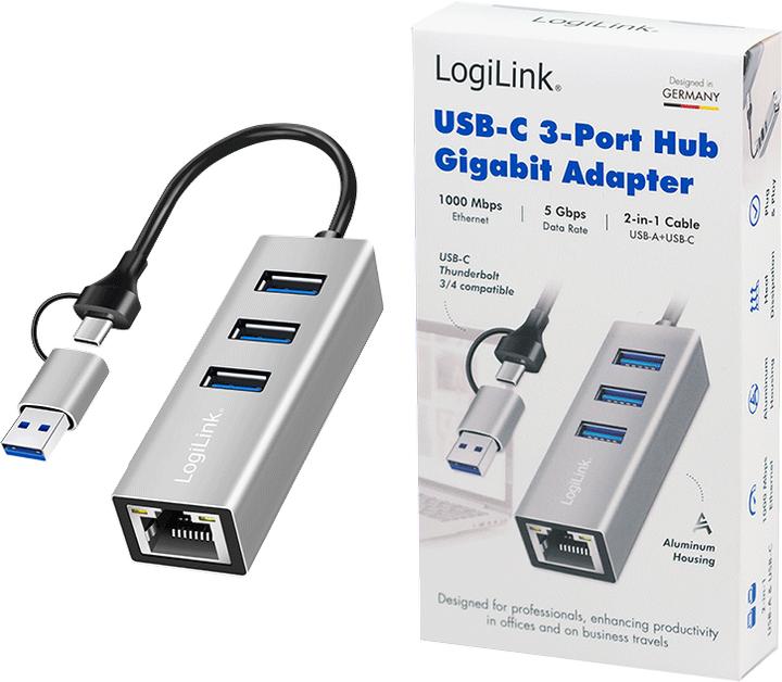 Produktbild LogiLink UA0440 (USB-C, USB-A, 3 Ports)