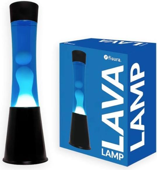 Immagine prodotto Fisura Lampada Lava LED - nera e ciano - di (E27)