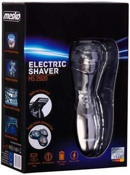 Actual product image Mesko Electric Shaver MS 2920 Garantija 24 month(s), Rechargeable, Charging time 8 h, Sidabrinis