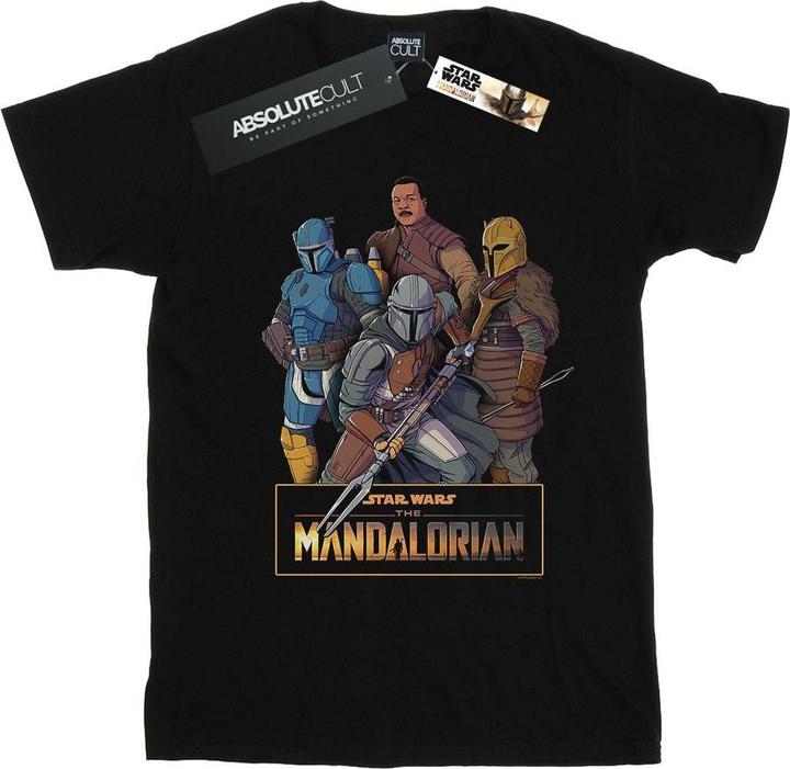 Actual product image Star Wars Mens The Mandalorian Character Collage T-Shirt (3XL)