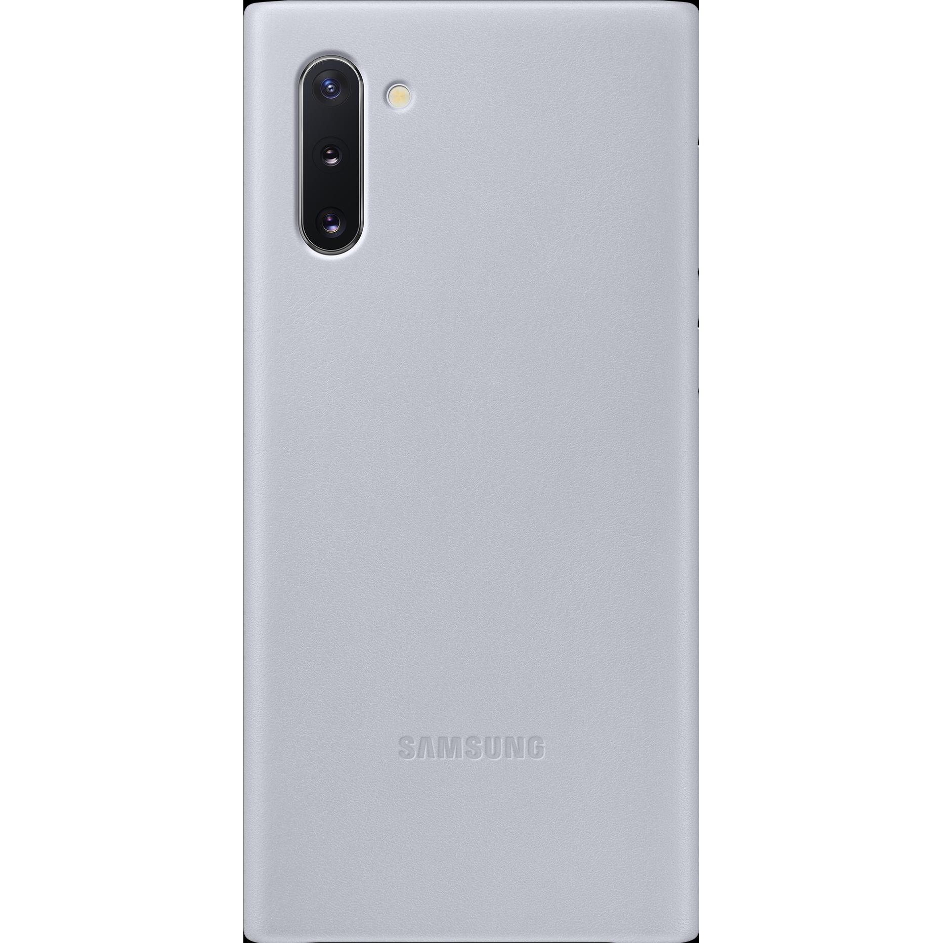Samsung Leather Cover (Samsung Galaxy Note 10), Smartphone Hülle, Grau