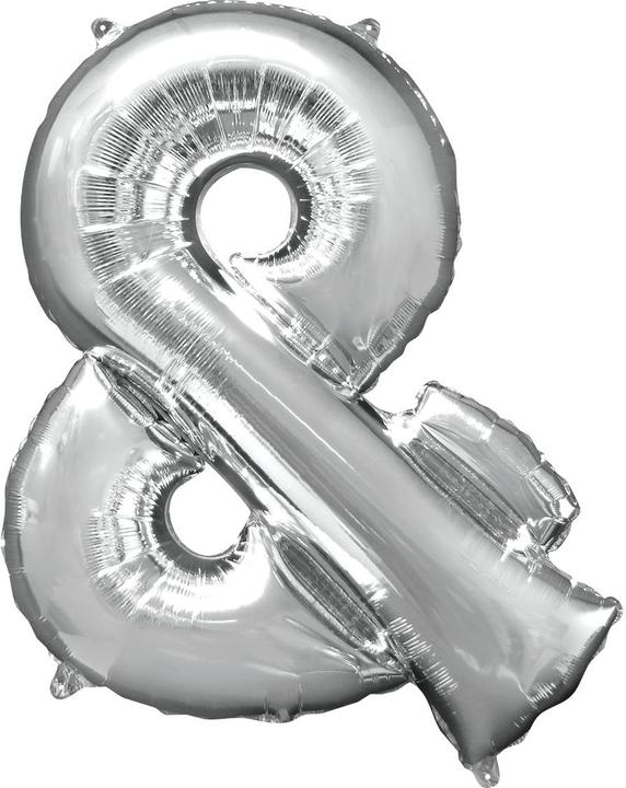 Produktbild Amscan FB Symbol *&* silber 93x86 (5x)