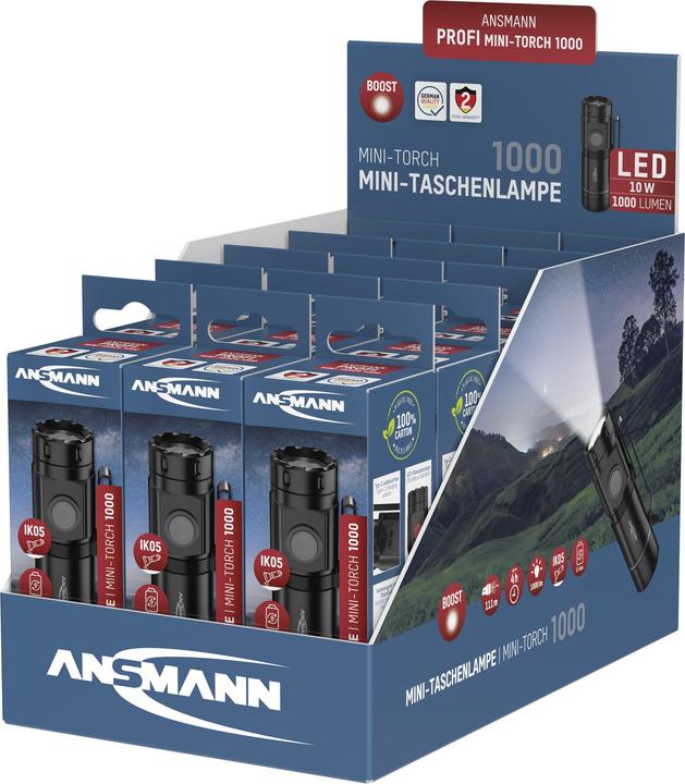 Actual product image Ansmann Akku-Taschenlampe 1000 (7.40 cm, 1000 lm)