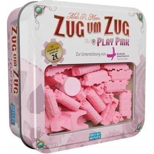 Asmodée DOWD0019 - Zug um Zug-Play Pink, (6er-Display), für 2-5 Spieler, ab 8 Jahren, (DE-Erweiteru (Deutsch)