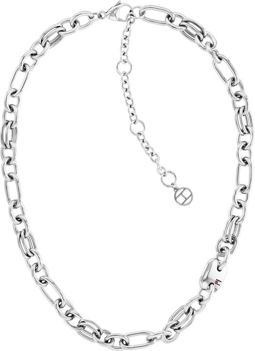 Tommy Hilfiger Solid Steel Necklace Contrast Link Chain 2780785