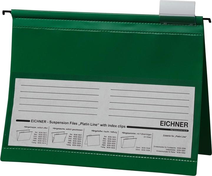 Produktbild Eichner 10 Hängehefter Kunststoff grün 1 x kaufmännische Heftung (A4, 10 x)