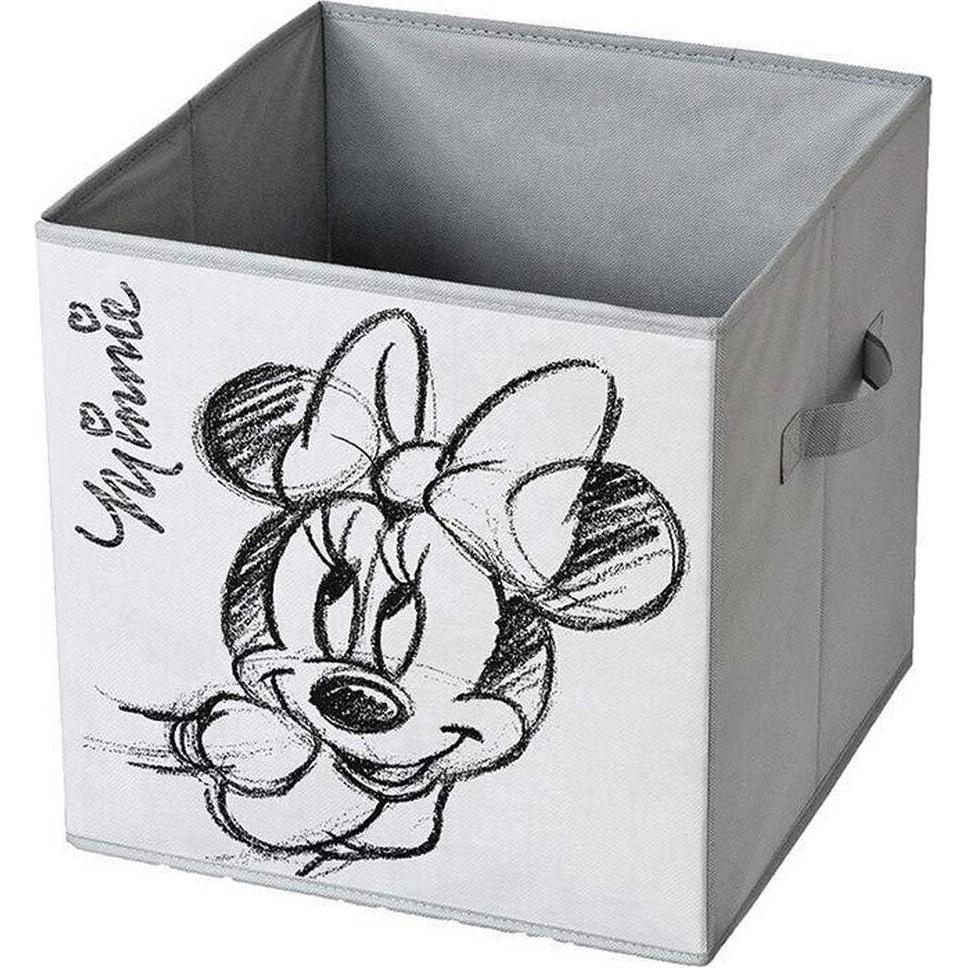 Domopak, Box portaoggetti, Container-Eimer Living Minnie Hellgrau Stoff 32 x 32 x 32 cm
