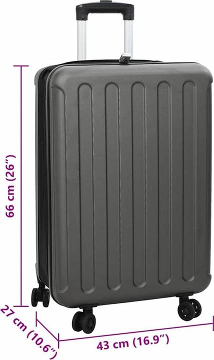 Produktbild VidaXL dunkelgrauer Koffer (50 l)
