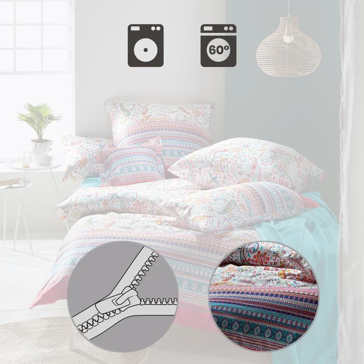 Actual product image Bassetti Maco satin bed linen Burano R1 (Duvet cover, 80 x 80 cm, 155 x 220 cm)