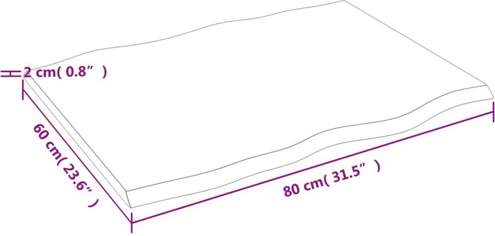 Actual product image VidaXL Chaim (80 x 60 x 2 cm)