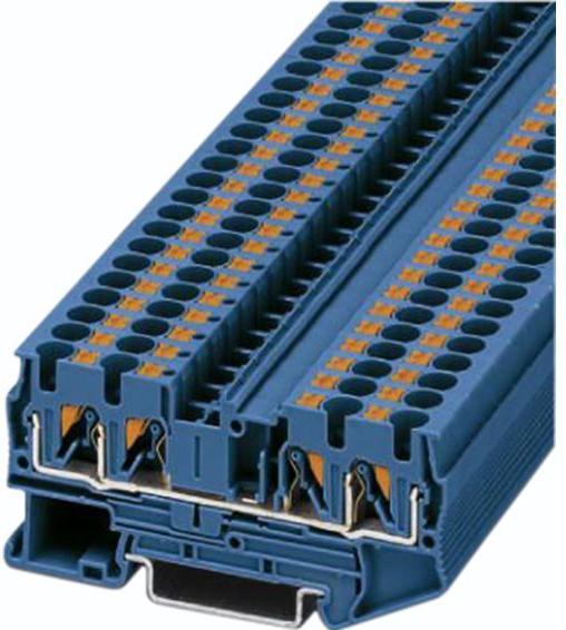 Actual product image Phoenix Contact 4mm Quattro Feed through Terminal Blue (79 mm)