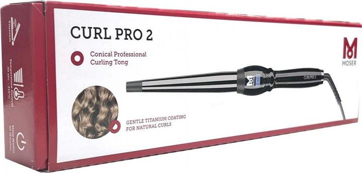 Immagine prodotto Moser Ferro arricciacapelli professionale Titanium 4437 CurlPro2 Conical (13 mm, 14 mm, 15 mm, 16 mm, 17 mm, 18 mm, 19 mm, 20 mm, 21 mm, 22 mm, 23 mm, 24 mm, 25 mm)