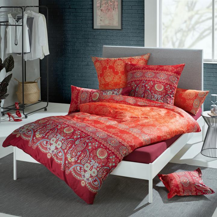 Actual product image Bassetti Maco satin bed linen Gran Paradiso V1 (Duvet cover, 155 x 220 cm, 80 x 80 cm)