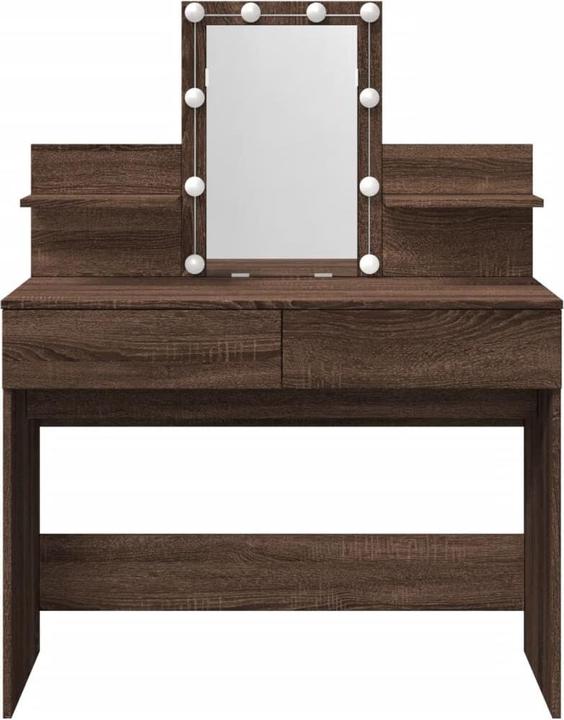 Actual product image VidaXL Dressing table with LED (100 x 40 x 130 cm)
