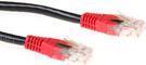 Immagine prodotto ACT Cavo patch U/UTP CAT6 nero da 3 metri con connettori RJ45. Cat6 u/utp cross bk/rd 3.00m (U/UTP, CAT6, 3 m)