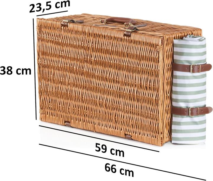 Actual product image CampFeuer Picknickkorb für 4 Personen mit 29-teiligem Geschirr-Set