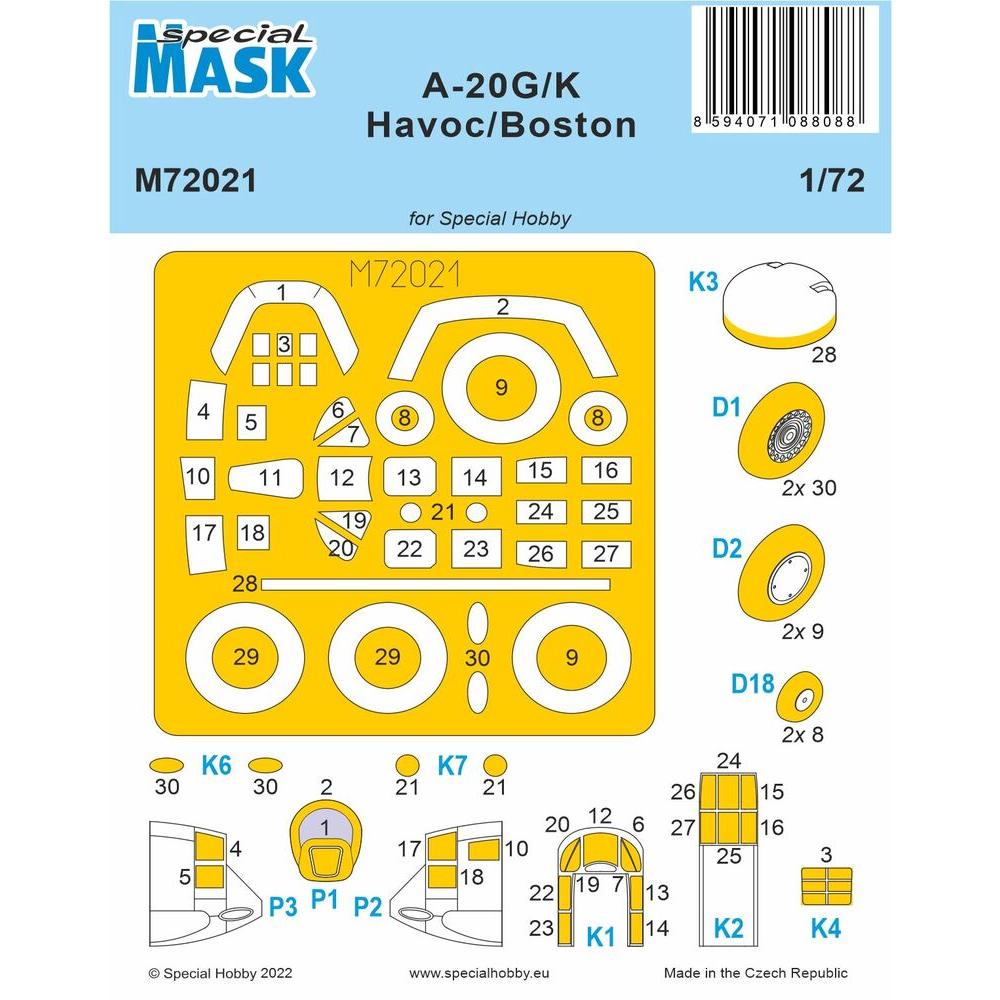 Special Hobby A-20G/K Havoc/Boston MASK 1/72