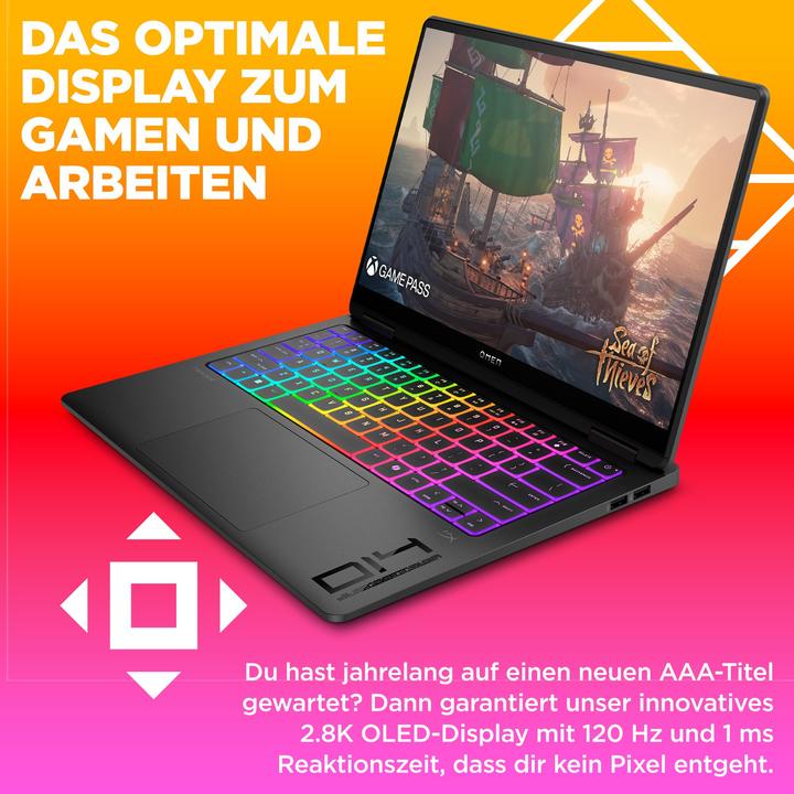 Produktbild HP Omen 14 14-fb1095ng (14", 1000 GB, 32 GB, DE, Intel Core Ultra 9 285H)