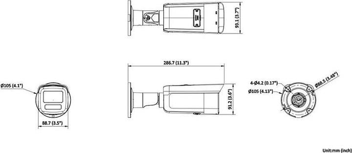 Actual product image Hikvision DS-2CD2T46G2H-2I(2.8mm)(eF)/BLACK Bullet 4MP Easy IP 4.0 (2688 x 1520 pixels)
