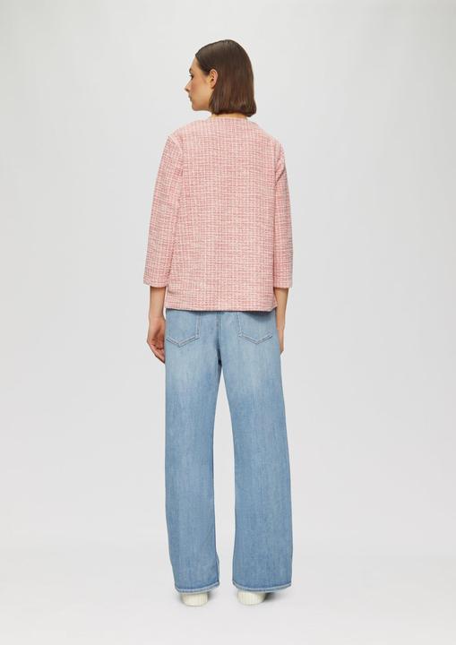 Actual product image S.Oliver Sweatshirt Bouclé-Sweatshirt im Boxy-Fit mit kleinem Stehkragen (40)